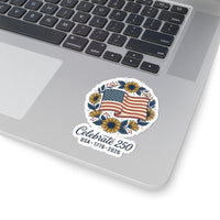 Celebrate 250 Flag Sticker | 1776-2026 4th of July Patriotic Kiss-Cut 7