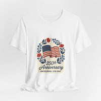 250th Anniversary Flag wreath T-Shirt | 4th of July 1776-2026 Patriotic Tee 8