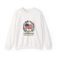 250th Anniversary American Flag Wreath Sweatshirt | 4th of July Patriotic Apparel 1