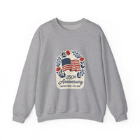 250th Anniversary American Flag Wreath Sweatshirt | 4th of July Patriotic Apparel 4