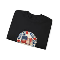 250th Anniversary American Flag Wreath Sweatshirt | 4th of July Patriotic Apparel 10