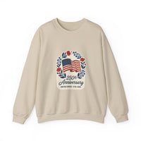 250th Anniversary American Flag Wreath Sweatshirt | 4th of July Patriotic Apparel 3