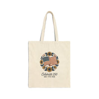Celebrate 250 Flag Wreath Tote | 1776-2026 Patriotic Canvas 1