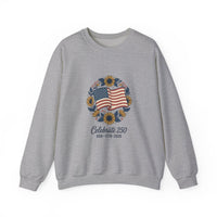 Celebrate 250 USA Crewneck Sweatshirt | 4th of July Patriotic Anniversary 4