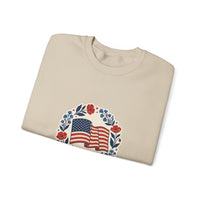 250th Anniversary American Flag Wreath Sweatshirt | 4th of July Patriotic Apparel 13