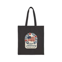 250th Anniversary Patriotic Tote | 4th of July Vintage Flag Wreath 2