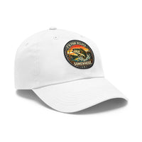 Fishing Dad Hat — 'It's Fish O'Clock Somewhere' Leather Patch Cap 2