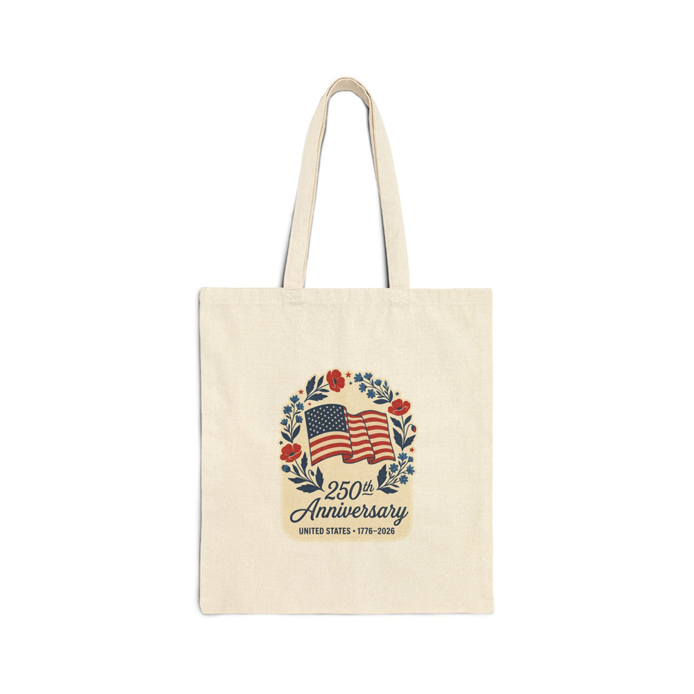 250th Anniversary Patriotic Tote | 4th of July Vintage Flag Wreath
