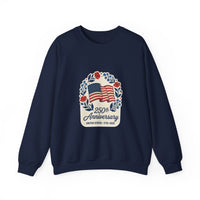 250th Anniversary American Flag Wreath Sweatshirt | 4th of July Patriotic Apparel 5