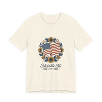 Celebrate 250 Patriotic Flag Tee | 1776-2026 4th of July Anniversary 3
