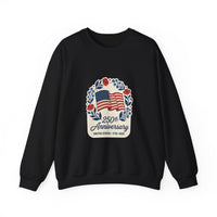 250th Anniversary American Flag Wreath Sweatshirt | 4th of July Patriotic Apparel 2