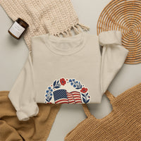 250th Anniversary American Flag Wreath Sweatshirt | 4th of July Patriotic Apparel 14